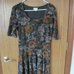 LuLaRoe Women's Pretty Floral Dress: Medium